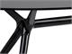 Crystal and steel oval table Metropolis 150  in Living room