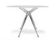 Table ovale en acier et verre Metropolis 150  in Jour