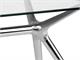 Table ovale en acier et verre Metropolis 150  in Jour