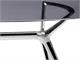 Crystal and steel oval table Metropolis 150  in Living room