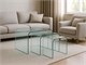 Curved crystal small table Tunnel Tre in Living room
