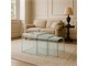 Curved crystal small table Tunnel Tre in Living room