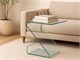 Coffee table in curved glass Ziggy in Living room