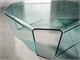 Coffee table in curved glass Quadra in Living room