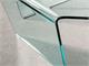 Coffee table in curved glass Quadra in Living room