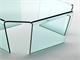 Coffee table in curved glass Quadra in Living room