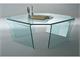 Coffee table in curved glass Quadra in Living room