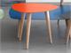 Metal small table with wooden legs Nord Petalo in Living room