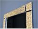Squared mirror with frame in grained glass Audrey in Bathroom