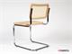 Cesca chair in chromed metal with wooden frame in Living room