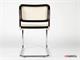 Cesca chair in chromed metal with wooden frame in Living room