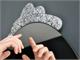 Specchio ovale con cornice in vetro granigliato Maleficent in Bagno