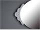 Oval mirror with frame in grained glass Maleficent in Bathroom