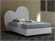 Letto 120 imbottito a rete fissa Heart in Notte