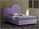 Letto 120 imbottito a rete fissa Heart in Notte