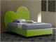 Letto 120 imbottito a rete fissa Heart in Notte