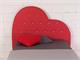 Letto 120 imbottito a rete fissa Heart in Notte