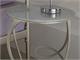 Bedside table in wrought iron and glass Zaide in Bedrooms