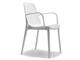 Chair in technopolymer with armrests Ginevra in Living room