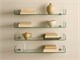Shelf in curved glass Handle in Living room