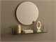 Shelf in curved glass Handle in Living room