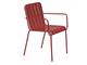 Chair and armchair in steel and sheet metal Stripes in Outdoor