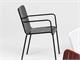 Chair and armchair in steel and sheet metal Stripes in Outdoor
