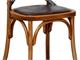 Vintage Stuhl aus Holz und Ecoleder Ciao Iron in Tag