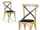 Vintage chair in wood and artificial leather Ciao Antra in Living room