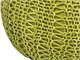 BINGO GREEN woven pouf in Living room