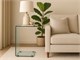 Curved crystal small table Calamita in Living room