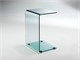 Curved crystal small table Calamita in Living room