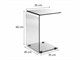 Curved crystal small table Calamita - 45x35 H66 cm in Living room