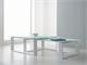 Table basse en verre et acier Adone in Jour