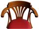 Chair Bistrot 600 SI in wood and faux leather in Living room