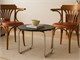 Sedia Bistrot 600 SI in legno ed ecopelle in Giorno