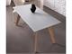 Table en verre avec base en bois Dafne in Jour