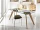 Tavolo in vetro con base in legno Dafne  in Giorno