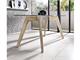 Table en verre avec base en bois Dafne in Jour