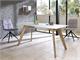 Table en verre avec base en bois Dafne in Jour