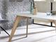 Table en verre avec base en bois Dafne in Jour