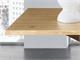 Table in wood with metal base MIKADO LEGNO in Living room
