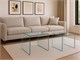 Curved crystal small table Tunnel Due in Living room