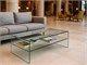 Tischchen aus gebogenem Glas mit Regal Accademia in Tag