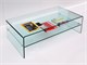 Curved Glass Small Table with shelf Accademia in Living room