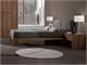 Double bed in wood with padded heaboard Spazio in Bedrooms