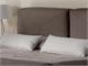 Double bed in wood with padded heaboard Spazio in Bedrooms