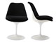 Chaise Tulip avec dossier revêtu  in Jour