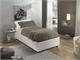 Sommier upholstered single bed with container in Bedrooms