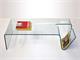 Library coffe table in curved glass in Living room